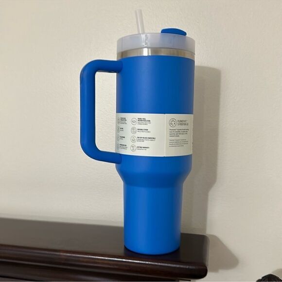 STANLEY THE FLOWSTATE BLUE WHITE 40 OZ 1.18 L QUENCHER H2.0 TUMBER - Picture 5 of 11